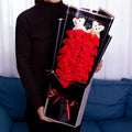 Eternal Rose & Double Bear Grand Bouquet – A Sincere Gift for Love, Family & Friends