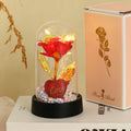 Enchanted Galaxy Rose in Glass Dome with LED Lights & "Love" Heart