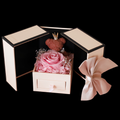 Eternal Preserved Rose Jewelry Box with Crown Teddy Bear – Meaningful Gift for Love & Family